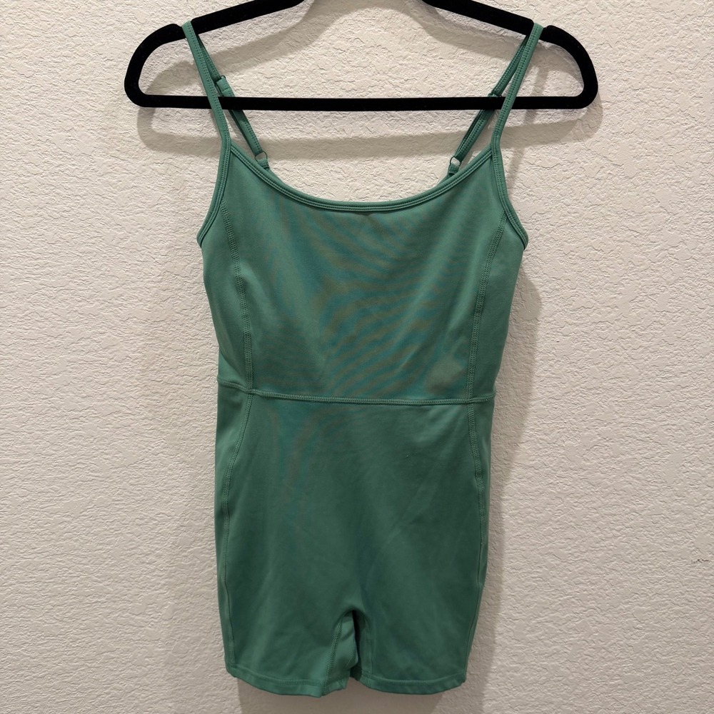 PacSun PAC 1980 Women Green Active Romper Built In Bra Small